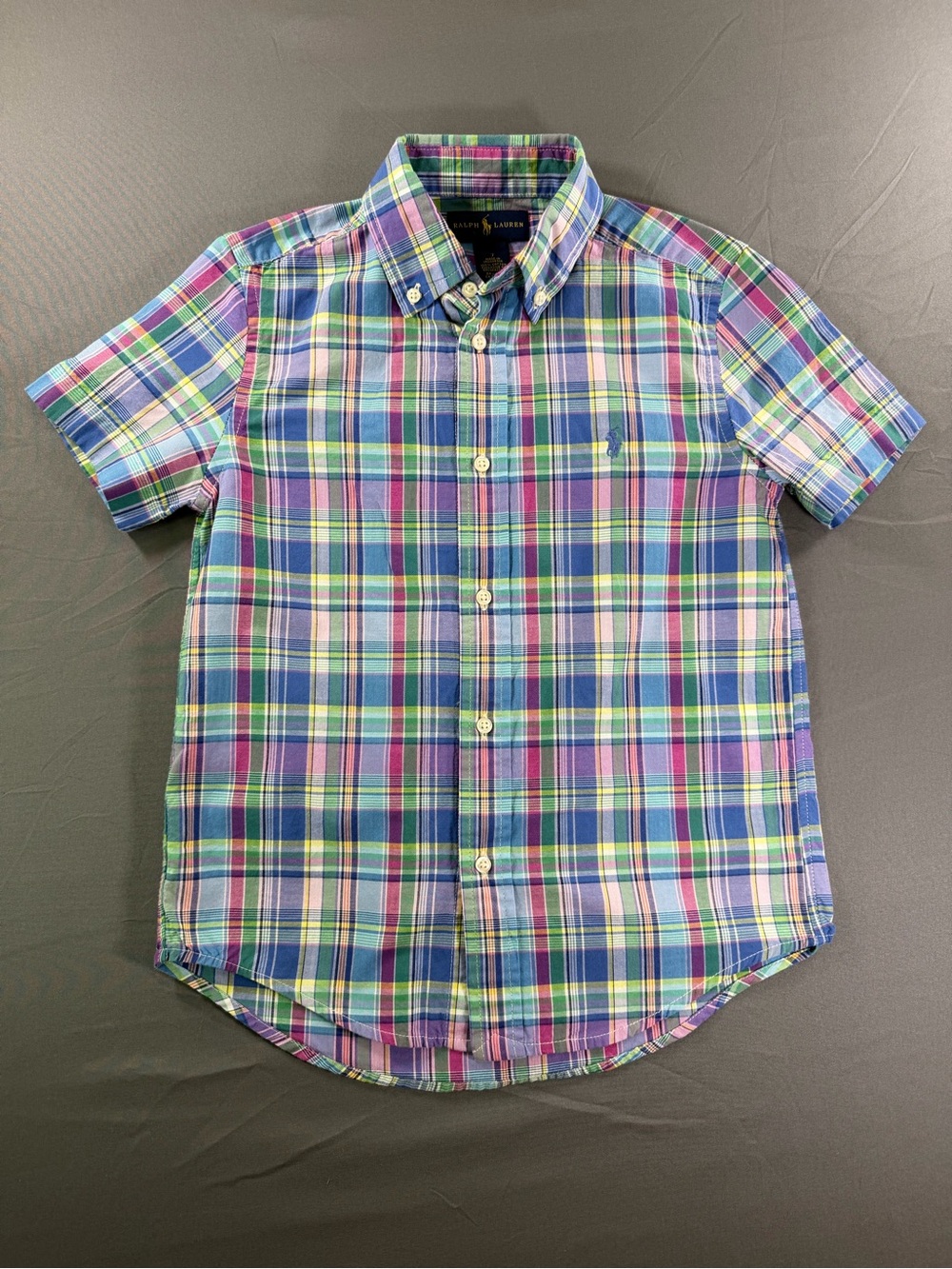 Polo Ralph Lauren Boy's plaid cotton poplin short-sleeve shirt